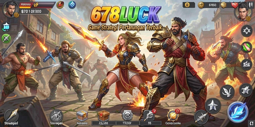Screenshot utama 678LUCK menampilkan pertempuran strategi yang mendebarkan.
