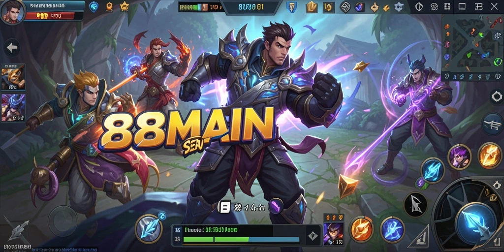 Tampilan gameplay yang mendebarkan di 88MAIN MOBA.