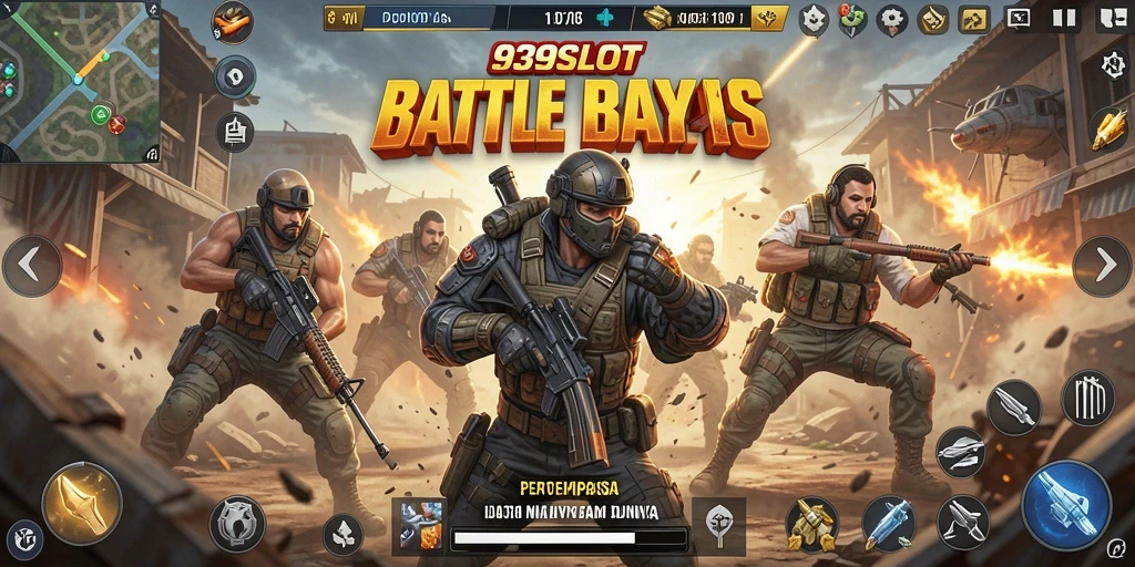 Tampilan gameplay seru dari 9399SLOT di arena Battle Royale.