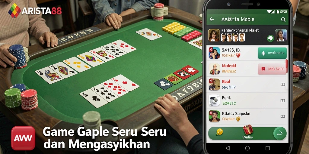 Screenshot gameplay ARISTA88 yang menarik dalam permainan Gaple.