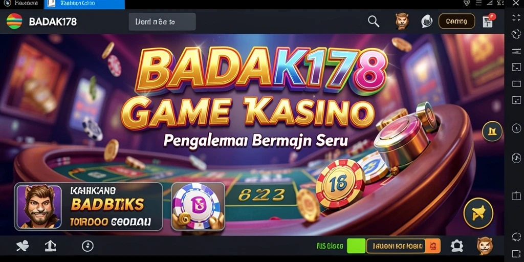 Tampilan menarik dari permainan kasino BADAK178 yang mendebarkan.