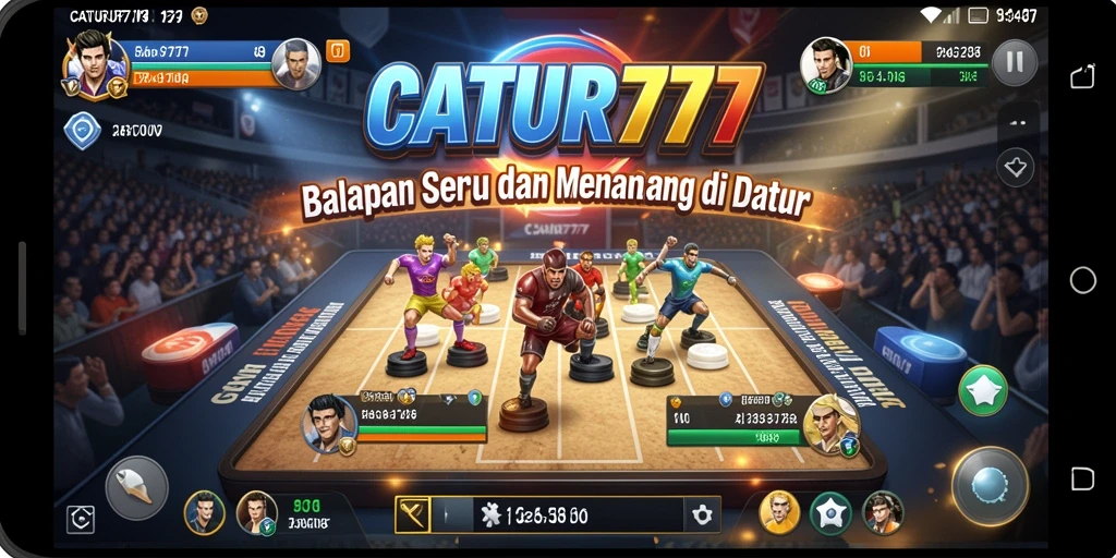 Tangkapan layar gameplay seru balapan di CATUR777.