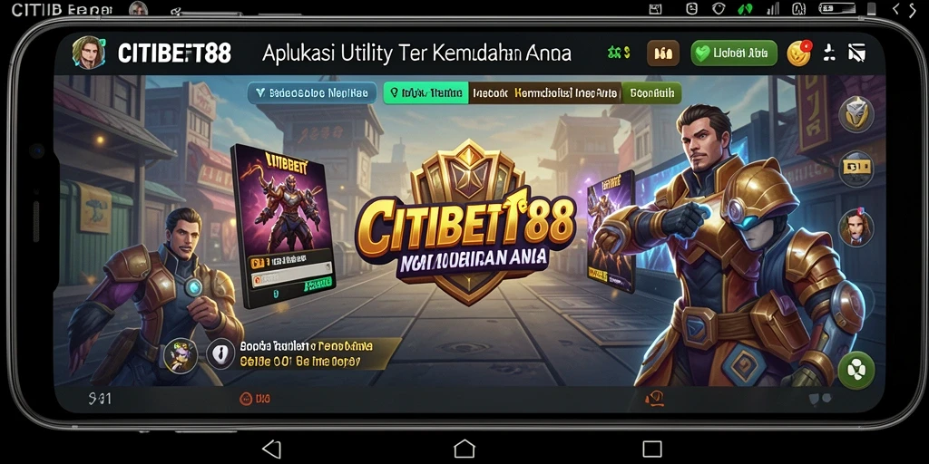 Tampilan utama CITIBET88 dengan fitur-fitur Utility yang lengkap.