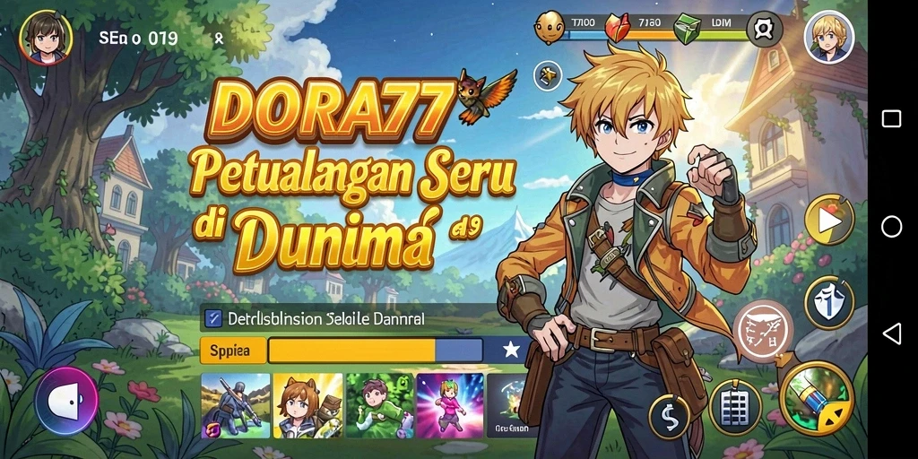 Gameplay DORA77 yang menarik dengan karakter anime yang ikonik.