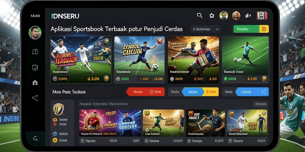 Tampilan antarmuka IDNSERU saat memasang taruhan olahraga.