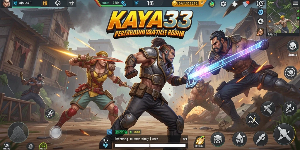 Gameplay KAYA33 menampilkan aksi seru dalam pertarungan Battle Royale.