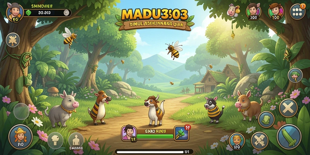 Tampilan gameplay yang menarik dari MADU303 dengan berbagai aktivitas simulasi.