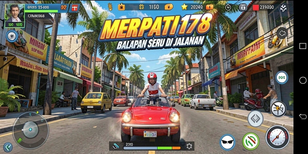 Screenshot gameplay MERPATI178 yang menampilkan aksi balapan seru.