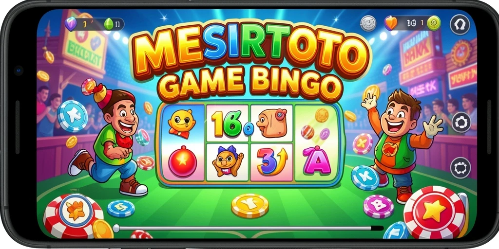 Screenshot gameplay MESIRTOTO menampilkan momen seru dalam bermain Bingo.