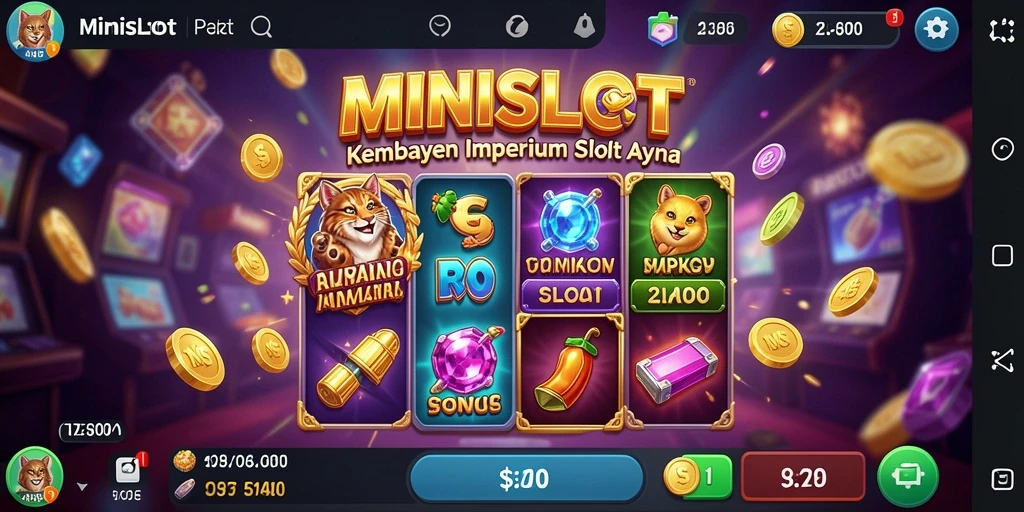 Screenshot gameplay MINISLOT menunjukkan interaksi menarik di kasino.