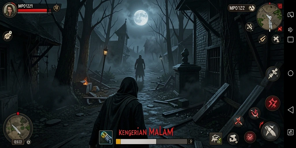 Tampilan menyeramkan gameplay MPO1221 yang menegangkan dan mencekam.