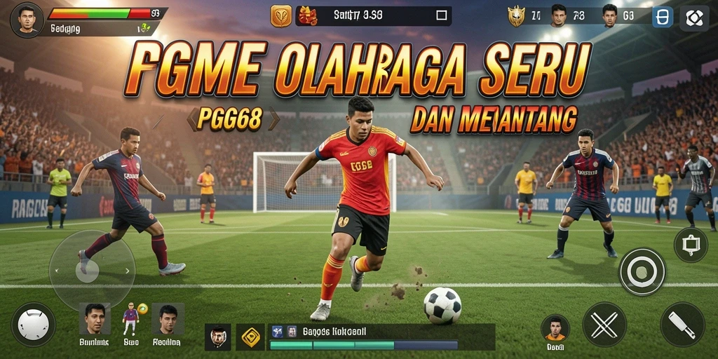 Tampilan gameplay PGG68 yang penuh aksi dan interaksi olahraga.