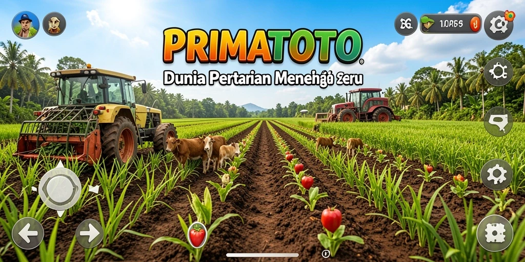 Tangkapan layar menampilkan aksi seru bertani dalam PRIMATOTO.