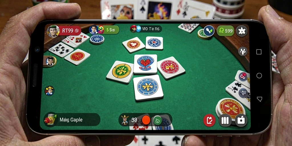 Tampilan gameplay Gaple yang seru dan interaktif.