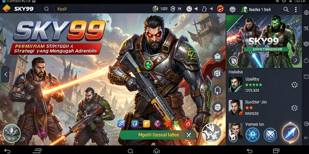 Tampilan gameplay strategis menegangkan di SKY99.