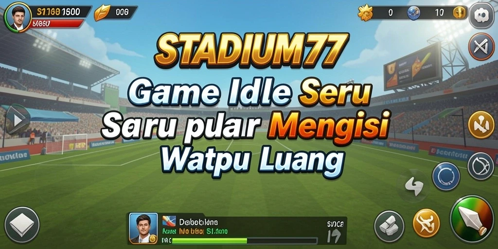 Screenshot menunjukkan gameplay santai dari STADIUM77 yang seru.