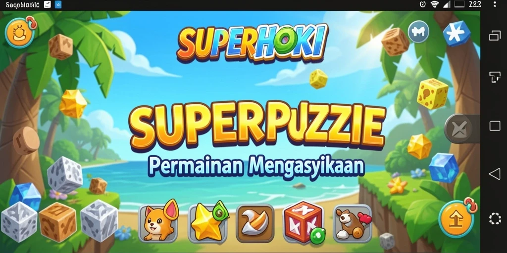 Tampilan gameplay SUPERHOKI yang seru dan menantang.