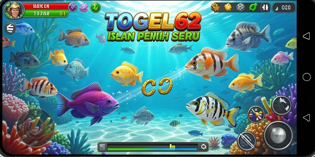 Screenshot gameplay TOGEL62 menampilkan aksi seru menembak ikan.