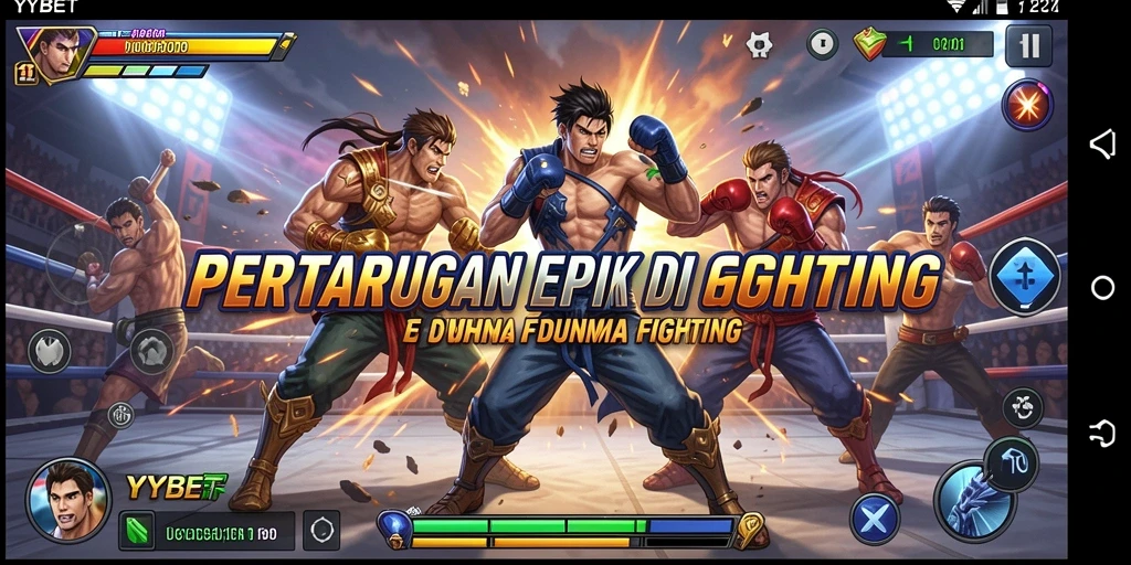 Screenshot gameplay YYBET menampilkan aksi pertarungan yang mendebarkan.